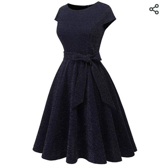 Navy Blue  pinup dress - Picture 1 of 3